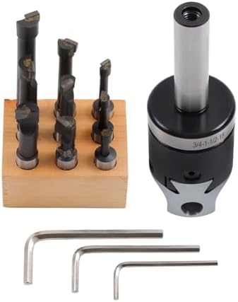 findmall 2 Inch Boring Head Tool Set, 3/4 Inch Straight Shank and 9Pcs 1/2 Inch C6 Boring Bar Set Milling Machines, Horizontal Milling Machines and Boring Machines