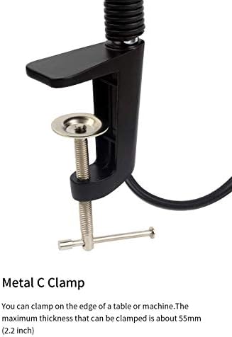 Gooseneck LED Light, Clamp Gooseneck Light 900 Lumen 120 Volt Fixed with C Clamp Industrial Work Lamp for Machine Tools and Lathe
