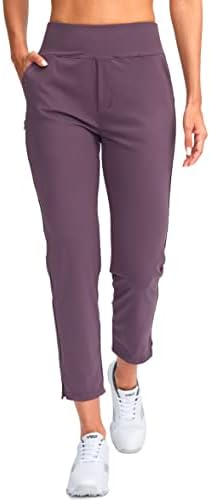 YYV Women's Golf Pants High Waist Stretch Ankle Pants with Pockets