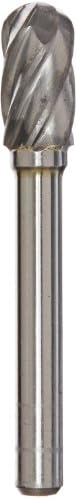 Drill America SC-3NF Carbide Burr/Rotary File Cylindrical Radius End None-Ferrous for Aluminum 3/8" Dia. x 3/4" Cut Length with 1/4" Shank and 2-1/2" Overall Length, DUL Series