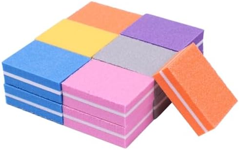 Sponge Nail Buffers 300pcs Mini Nail File 100/180 Disposable Buffer Block Sponge Women Manicure Tool Polish UV Gel Lime a Ongle Wholesale(Mix Color)