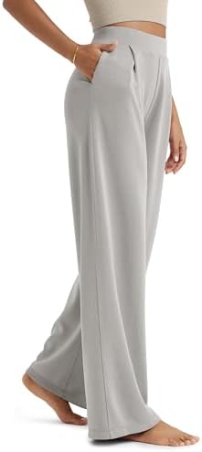 ODODOS Modal Soft Wide Leg Pants for Women High Waist Casual Relaxed Pants with Pockets-27/29"/ 31" Inseam