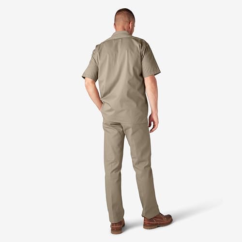Dickies Men’s Short Sleeve Work Shirt – Durable Twill Button Down Shirts for Men, Lightweight Uniform for Daily Wear