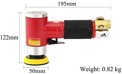 2 3-inch Mini Orbital Sander da sander Air Dual Action Sander Air Polisher Super Smooth and Swirl Freely for Auto Body Work (RED)