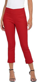 HDE Pull On Capri Pant for Women w/Pockets Elastic Waist Cropped Work Pant