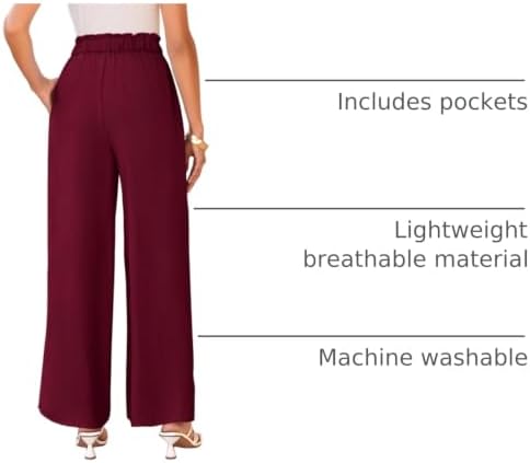 PRETTYGARDEN Women's Palazzo Wide Leg Work Dress Pants