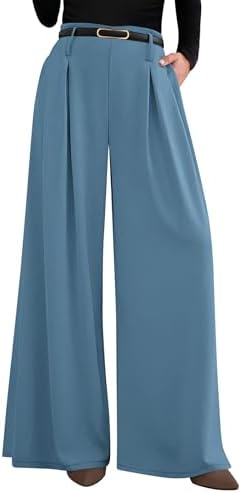 PRETTYGARDEN Womens Wide Leg Dress Pants Flowy Trousers