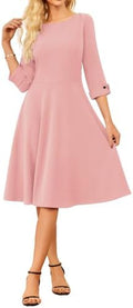 GRACE KARIN Work Dresses for Women Fit and Flare Midi Dress