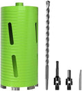 5 Inch Dry Core Drill Bit with Pilot Bit and 2 Pcs Adapters