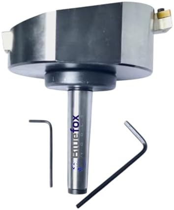 100mm (4") Fly Cutter MT3 Shank with M12x1.75 Drawbar – Includes TNMG16 Carbide Insert & HSS Tool Bit, Precision Milling & Facing Tool for Metal, Wood & Plastics