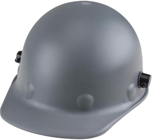 FIBRE-METAL Honeywell Safety Products Safety P2AQRW09A000 Super Eight Fiber Glass Cap Style Ratchet Hard Hat with Quick-Lok, Grey, Medium