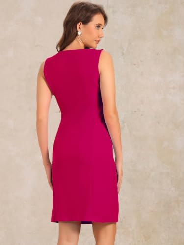 Allegra K Womens Work Sheath Dress Sleeveless Business Pencil Dresss