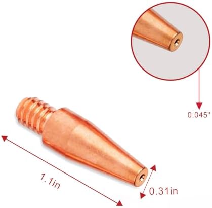 20-PK Tapered Contact Tips KP2744-045T 0.045'' MIG Welding Gun Compatible with for Lincoln Magnum PRO 100L 175L 250L 100SG MIG Gun