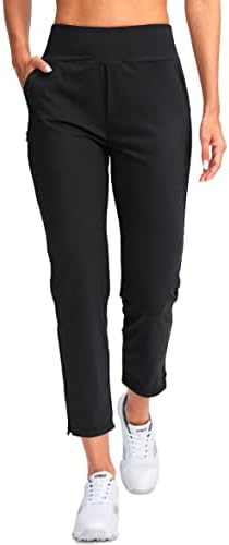 YYV Women's Golf Pants High Waist Stretch Ankle Pants with Pockets
