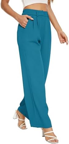 FUNYYZO Wide Leg Dress Pants for Women Work Slacks Business Casual Outfits