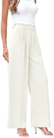 KICZOY Women Casual Wide Leg Dress Pants High Waist Lightweight Flowy Pants