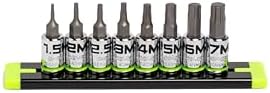 GRIPEDGE HEX Bit Socket Set | 8-PC - 1/4'' Drive Short Metric RPT Hex Driver Set | Sizes 1.5MM - 7MM | Made With S2 Steel | Includes Premium Aluminum Storage Rail |