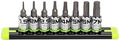 GRIPEDGE HEX Bit Socket Set | 8-PC - 1/4'' Drive Short Metric RPT Hex Driver Set | Sizes 1.5MM - 7MM | Made With S2 Steel | Includes Premium Aluminum Storage Rail |