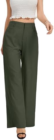 FUNYYZO Wide Leg Dress Pants for Women Work Slacks Business Casual Outfits