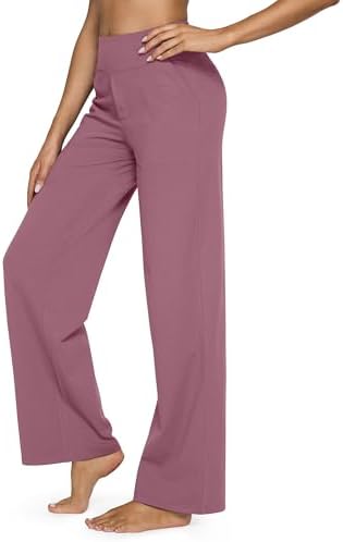 G4Free Yoga Pants for Women Wide Leg Pants with Pockets High Waisted