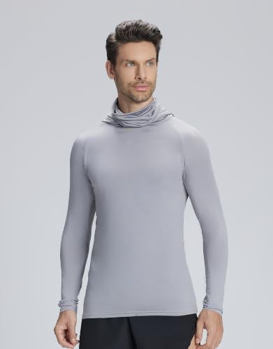 3/6 Packs Mens Sun Protection Fishing Hoodie with Face Mask