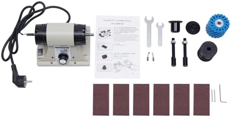 Leather Polishing Burnishing Machine, 8000RPM Leather Edge Grinding Machine, Adjustable Rosewood Grinding Head Sander Buffing Motor (US Stock)