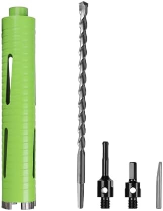 1 3/4 Inch Dry Core Drill Bit with Pilot Bit and 2 Pcs Adapters