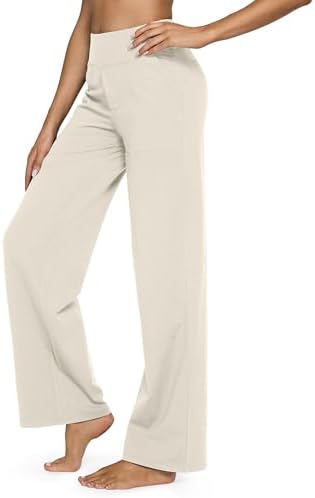 G4Free Yoga Pants for Women Wide Leg Pants with Pockets High Waisted