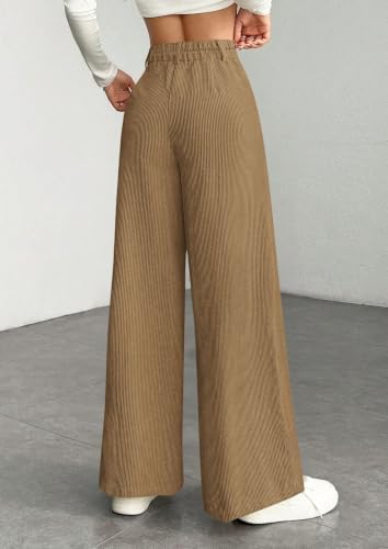 PRETTYGARDEN Women's High Waisted Corduroy Pants Casual