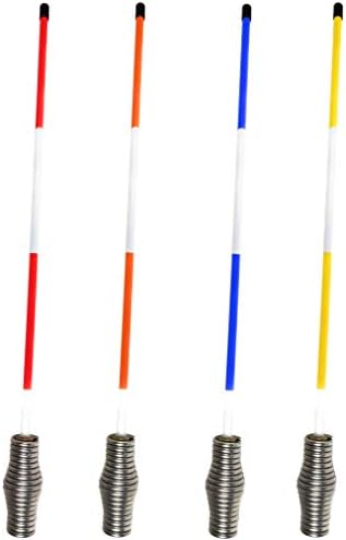 Snow Plow Marker, High Visibility, Fiberglass, 37 Inch, Stainless Steel Spring, (Set of Two Yellow)
