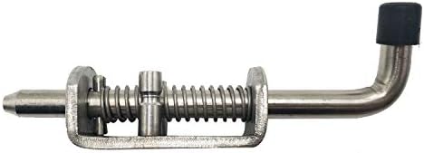 2 Pack Heavy Duty Stainless Steel Spring Loaded Latch Faster Locking Bolt Lock for Door Shed Gate or Tailgate Trailer Garage