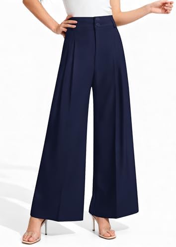 PRETTYGARDEN Women's High Waisted Wide Leg Dress Pants