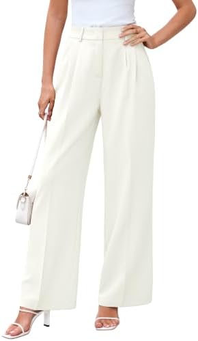 KICZOY Women Casual Wide Leg Dress Pants High Waist Lightweight Flowy Pants