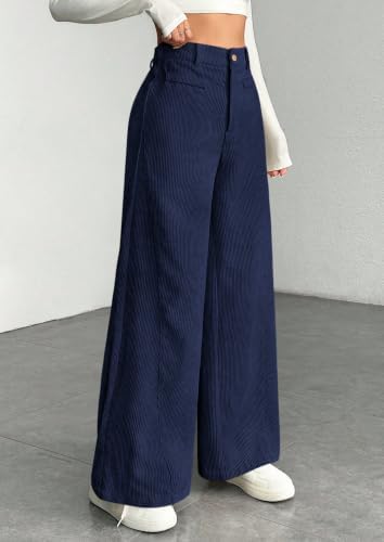 PRETTYGARDEN Women's High Waisted Corduroy Pants Casual