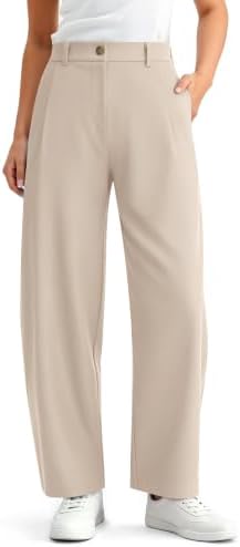 NIMIN Women Barrel Work Pants High Waisted Business Casual Trousers
