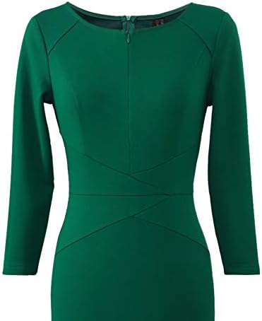 VFSHOW Womens Work Business Office Zipper Up Slim Bodycon Sheath Dress