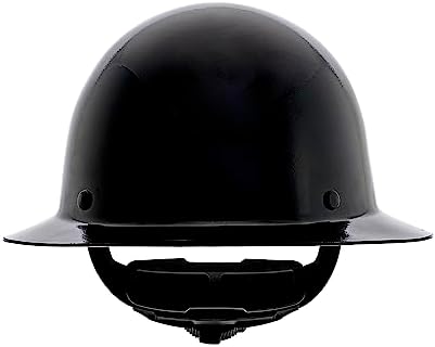 MSA Skullgard Full-Brim Hard Hat with Suspension - Non-Slotted Cap, Made of Phenolic Resin, Radiant Heat Loads up to 350F, Standard Size Hard Hat | Fas-Trac III Ratchet Suspension