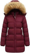 GGleaf Women's Winter Puffer Coat with Removable Fur Hood Warm Snow Jacket