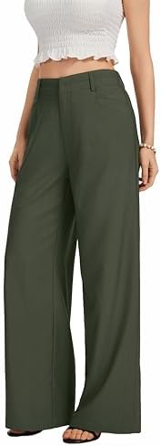 FUNYYZO Wide Leg Dress Pants for Women Work Slacks Business Casual Outfits