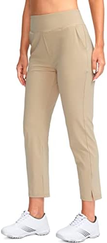 YYV Women's Golf Pants High Waist Stretch Ankle Pants with Pockets