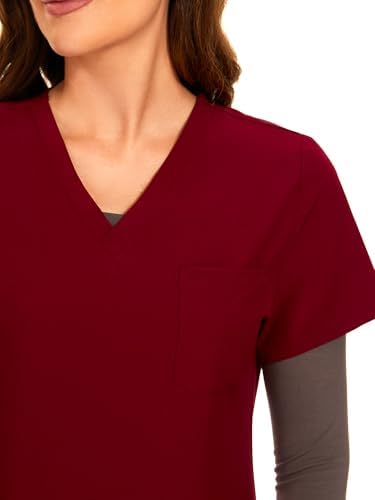 COZYFIT Scrubs for Women Set - Stretch V-Neck & Jogger Pant with 9 Pockets