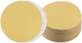 50pcs No Hole Sanding Discs- [ 8 Inch 120 Grit ] Round Hook and Loop Grip Sanding Pads Sheet Sandpaper for Automotive Woodworking Metal Polishing Use| Gold, Aluminum Oxide