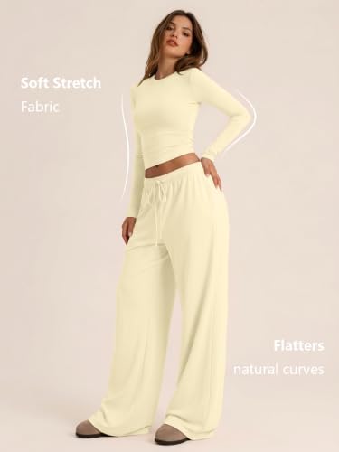 Trendy Queen Women's 2 Piece 2026 Fall Fashion Lounge Set with Pockets