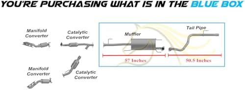 Exhaust Muffler, Tailpipe System Kit Compatible with Toyota 4Runner 2010-2023 4.0L | Stainless Steel | Northeastern Exhaust | Includes Gaskets, Clamp and Bolt Kit | Direct-Fit Replacement