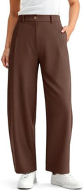NIMIN Women Barrel Work Pants High Waisted Business Casual Trousers