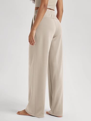 ODODOS Modal Soft Wide Leg Pants for Women High Waist Casual Relaxed Pants with Pockets-27/29"/ 31" Inseam
