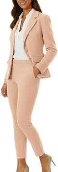 Marycrafts Women’s Two Piece Suits – Business Blazer Pant Suit Set, Professional Work Outfit for Office