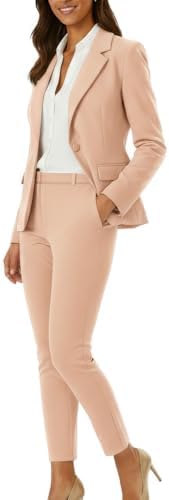 Marycrafts Women’s Two Piece Suits – Business Blazer Pant Suit Set, Professional Work Outfit for Office
