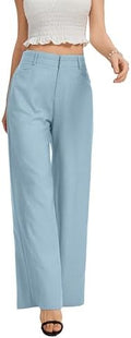 FUNYYZO Wide Leg Dress Pants for Women Work Slacks Business Casual Outfits