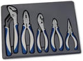 Blue Point BPL501 5-Piece Pliers and Cutter Set with Storage Tray, Slip Joint, Lineman's, Needle Nose, Adjustable Joint and Diagonal Cutter